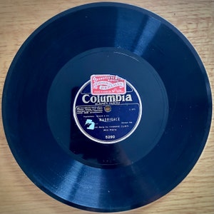 Vintage Record 78 RPM, Shellac Pressing, MADRIGALE - CZARDAS – Violin Solo by Yvonne Curti with Piano, Antique, Used and as is, From 1930 &#39;s