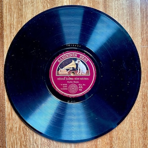 Vintage Record 78 RPM, Shellac Pressing, Nezihe Hanim, Gift for Antique Lovers, Classical Turkish Music, Used and As is, From 1930 &#39;s