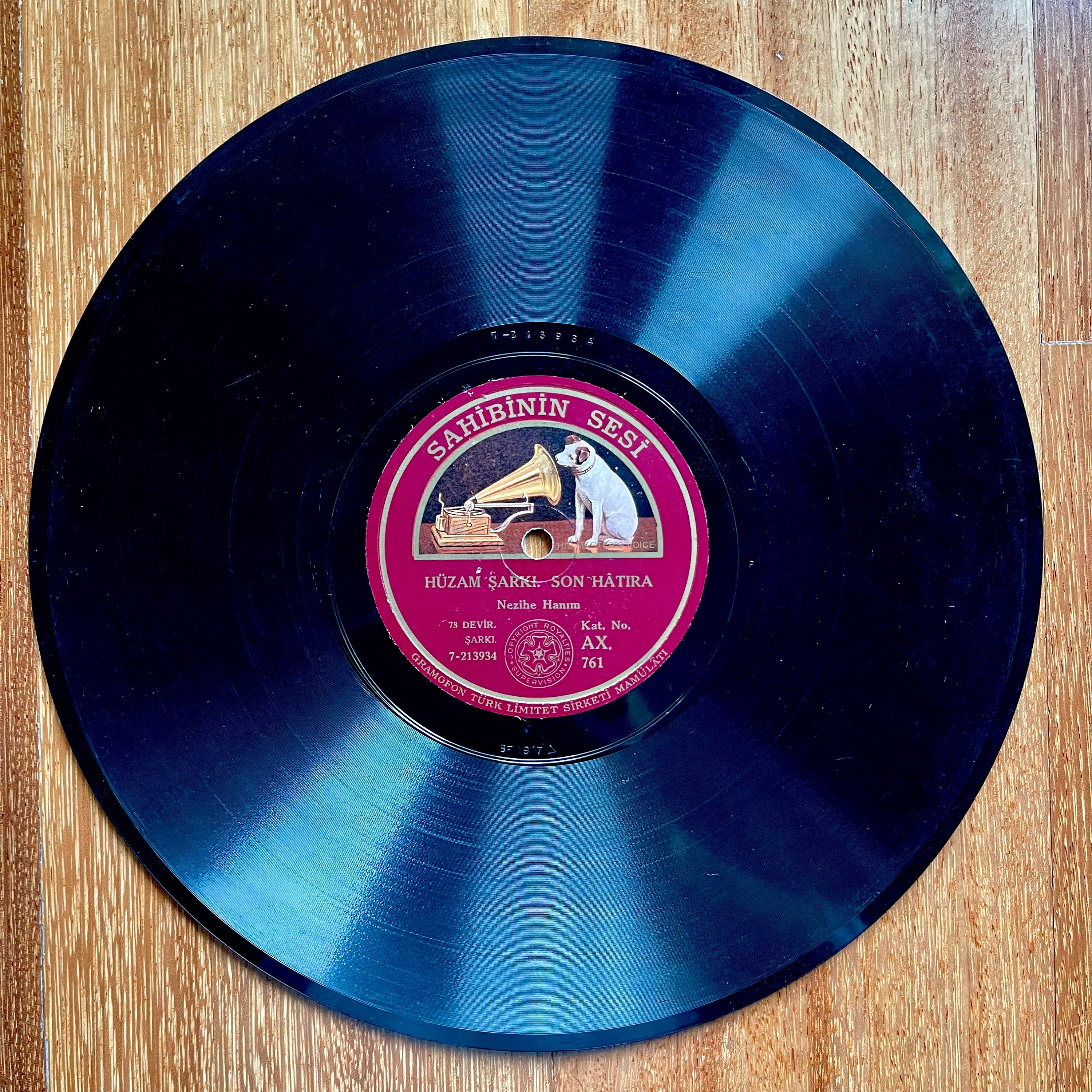 【特価】昭和の名曲　邦楽レコード コレクション Vintage Record 78 RPM, Shellac Pressing, Nezihe Hanim, Gift