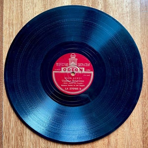 Vintage Record 78 RPM, ShellacPressing, MahmureHandan-ZekiDuygulu, Gift for Antique Lovers, Classical TurkishMusic, Used-As is, From 1930 &#39;s