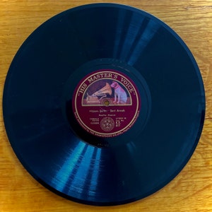 Vintage Record 78 RPM, Shellac Pressing, Nezihe Hanim, Gift for Antique Lovers, Classical Turkish Music, Used and as is, From 1930 &#39;s