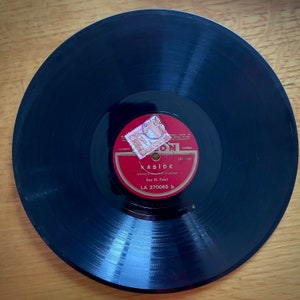 Vintage Record 78 RPM, Shellac Pressing, Kaside–Bakara (Bay H.Fahri), Antique Lovers, Classical Turkish Music, Used and as is, From 1930 &#39;s