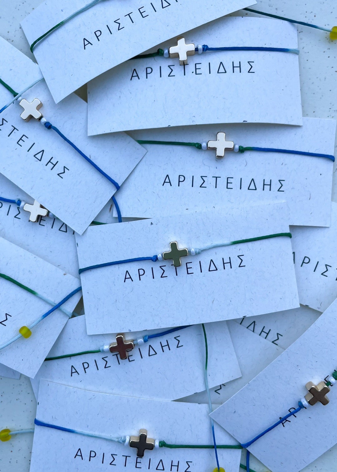 10pcs Goldplated Cross Charm Baptism Bracelet Handmade Etsy