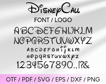 Mickey Font, Cricut Fonts, Svg Files for Cricut, Mickey Logo, Alphabet svg, Silhouette svg, Cut Files, Mickey Letters