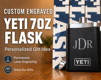 Custom Engraved YETI Flask: 7oz Stainless Steel Hip Flask