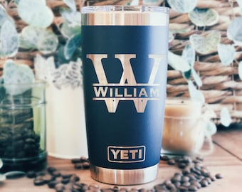 Vaso YETI personalizado: taza de viaje personalizada con grabado láser
