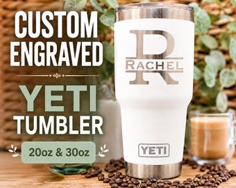 Personalized YETI Tumbler – Custom Laser Engraved 30oz Travel Mug