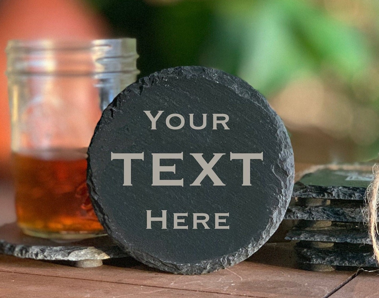 Slate Coasters Laser Engraved Coaster Etched to Your Etsy