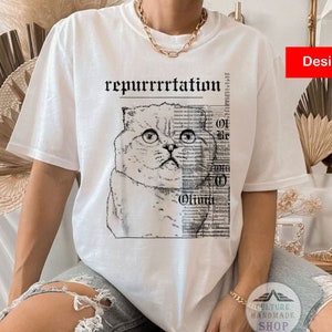 Reputation cat shirt tank top v-neck hoodie