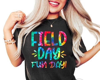 School Field Day Fun Day Tie Dye shirt tank top v-neck hoodie