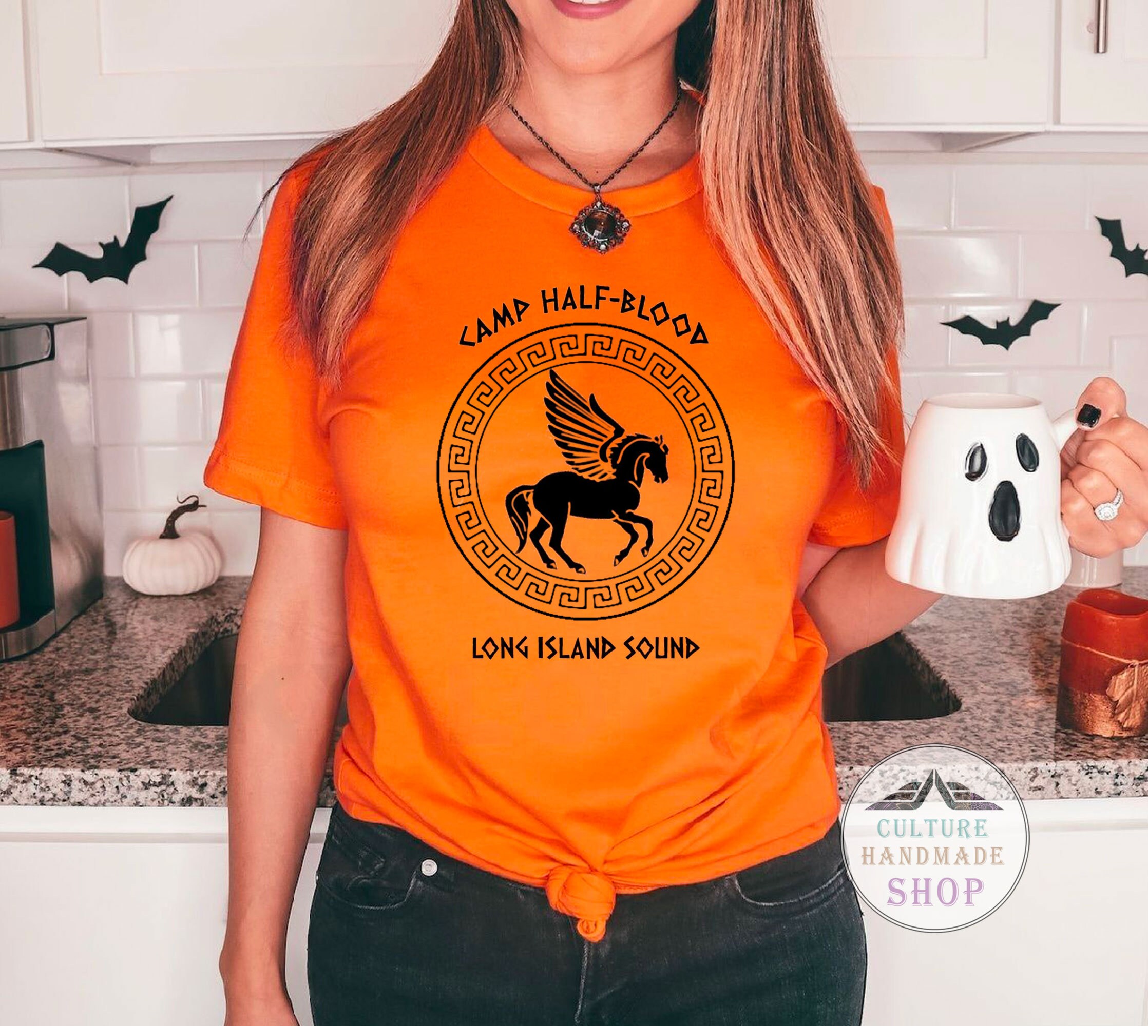 Camp Half Blood Kids T-Shirt Pegasus Horse Long Island Sound