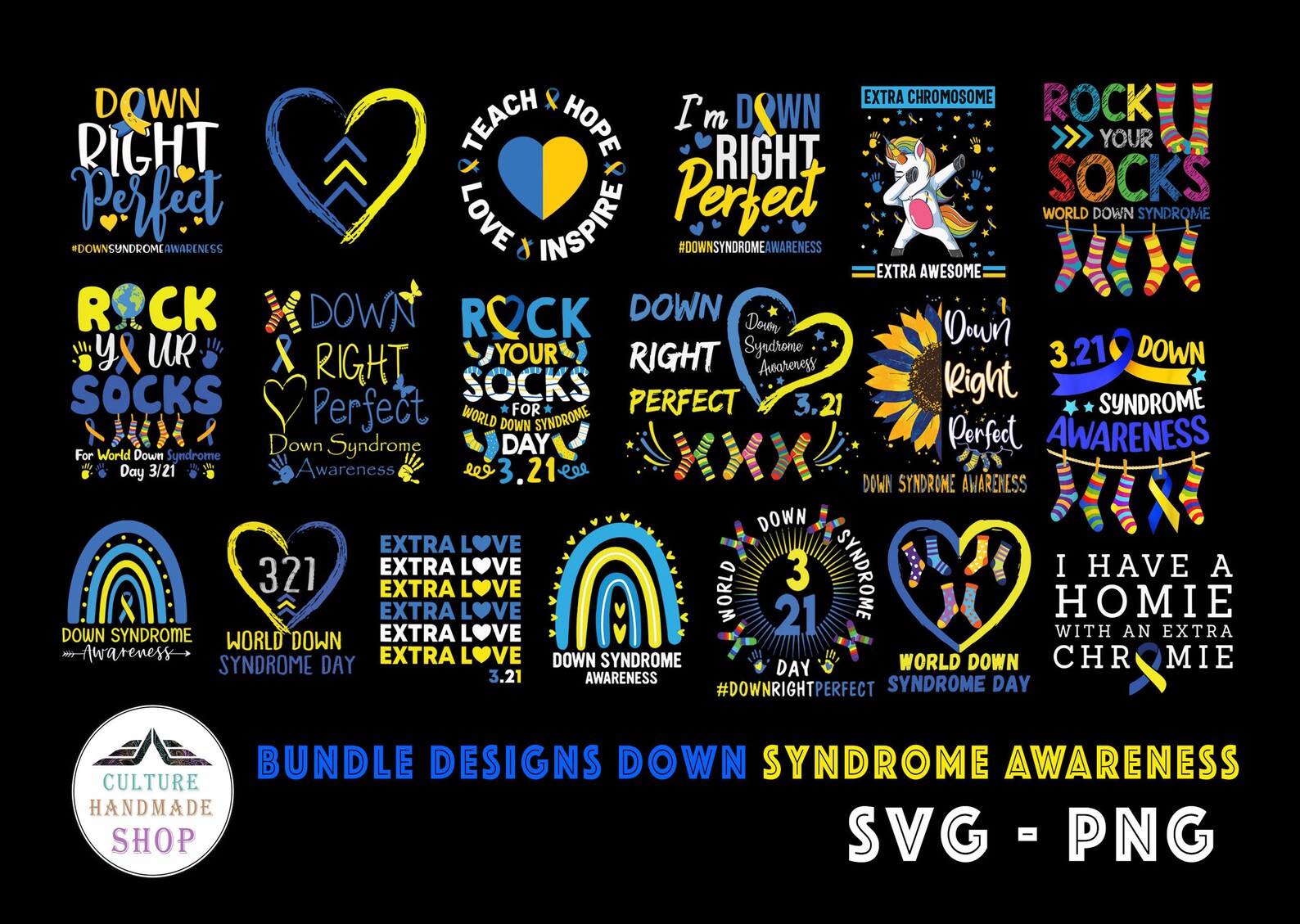 Down Syndrome Awareness Collections SVG Png INSTANT DOWNLOAD | Etsy