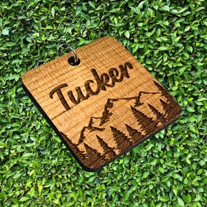 Engraved Pet Tag | Dog ID Tag | Pet ID Tag | Gift for Pets | Handmade Tag | Dog Tag | Cat Name Tag | Wooden Dog Tag | Custom Pet Name Tag |