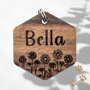 Engraved Pet Tag | Dog ID Tag | Pet ID Tag | Gift for Pets | Handmade Tag | Dog Tag | Cat Name Tag | Wooden Dog Tag | Custom Pet Name Tag |