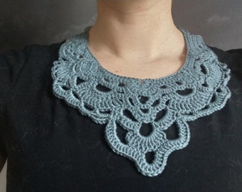 Statement Bib Necklace in crochet