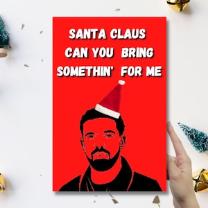 Drake Weihnachtskarte | Lustige Weihnachtskarte | Coole Karte | Für Rap-Musikfans