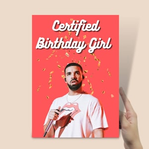 Drake Geburtstagskarte| Zertifizierte Lover Boy Geburtstagskarte| Zertifizierte Lover Girl Geburtstagskarte| Drake Fan Geschenk