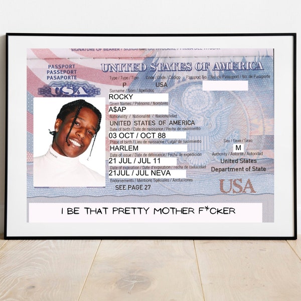 ASAP Rocky Poster - Harlem's Finest Wall Art - Hip-Hop Icon Fan Art Print - Rap Legend Home Decor