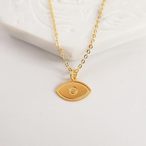 Evil Eye Choker, Minimalist Evil Eye Necklace, Gold Evil Eye Necklace, Evil Eye Jewellery, Protection Necklace for Women, amulet necklace