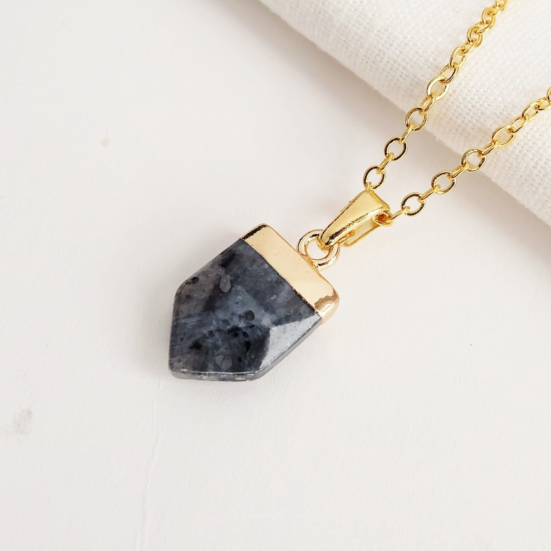 Larvikite Jewelry - Etsy UK