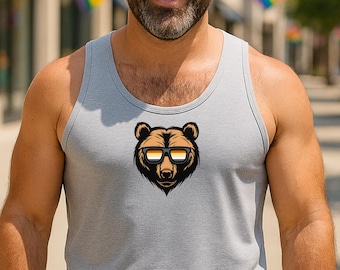 Gay Bear Pride Tank Top: Muscle Bear Shirt