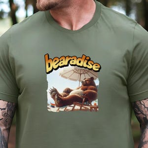 Gay Bear Pride Shirt for Men Funny Gift Gay Daddy Shirt Gay Bear Pride Top Men Retro Beach Shirt Gay Beach Shirt for Pride Month Tshirt Gift