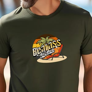 Bearass Beach Bear Pride Shirt Gay Bear Tshirt Funny Bear Pride Clothing for Men Pride Outfit for Pride Month Gift for Gay Friend Gifts Man