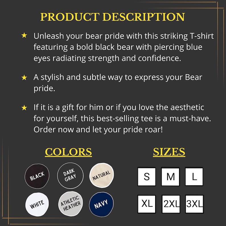 Black Bear Pride Shirt for Gay Bear Lover Tshirt for Daddy Bear LGBTQ Subtle Bear Pride Outfit Gift Idea for Gay Daddy Tshirt and other Men image 3