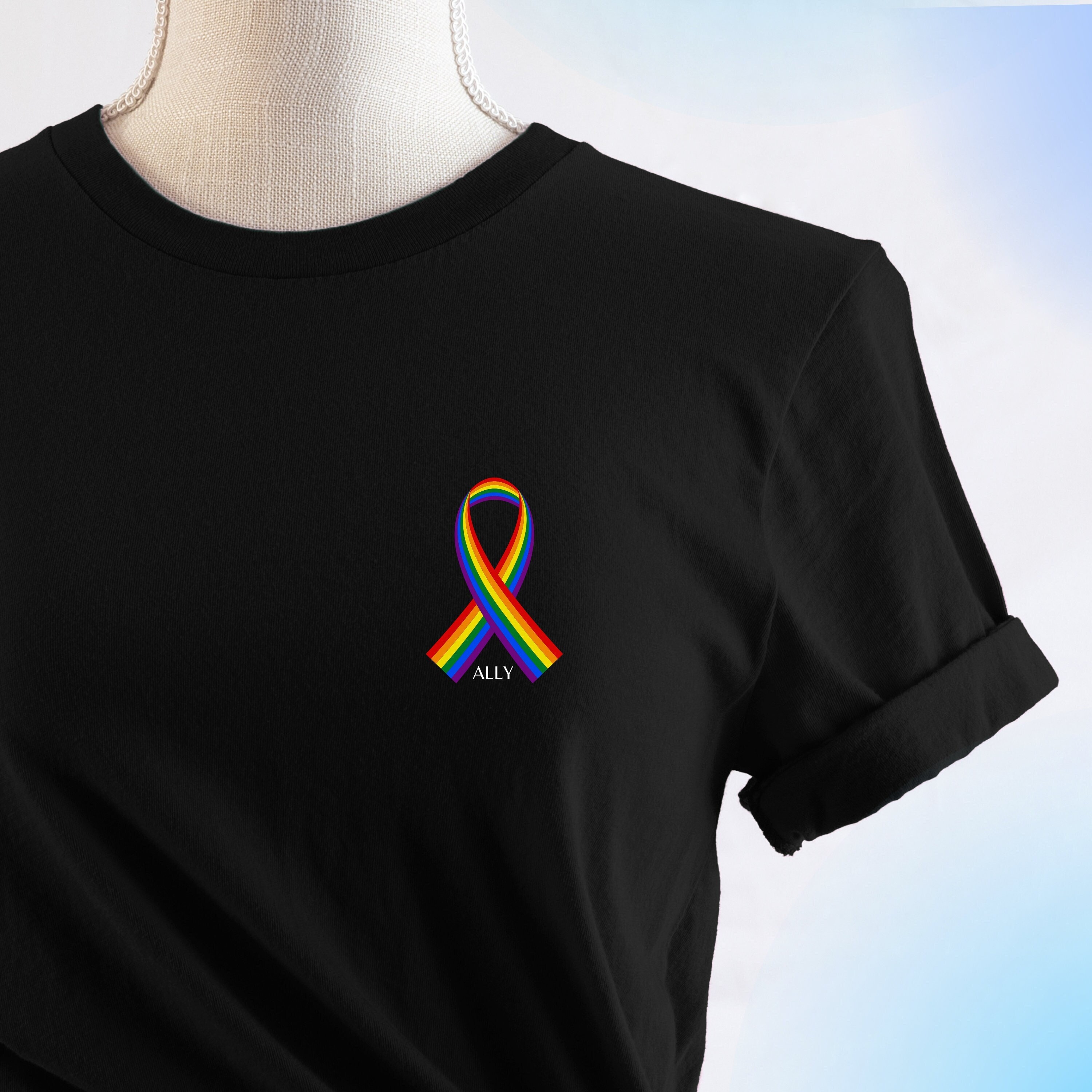 Pride Ally Ribbon Shirt Unlabeled Pride Outfit for LGBTQ - Etsy
