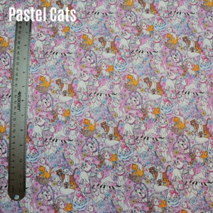 Custom Fabric - Pastel Cats