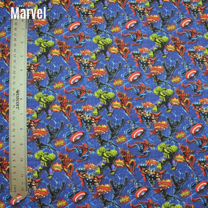 Custom Fabric - Marvel - Etsy