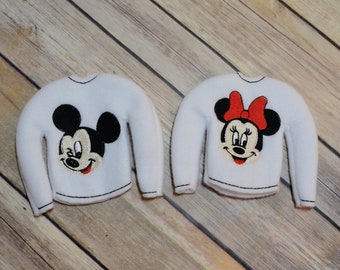 Elf/Barbie Sweater - Mickey & Minnie