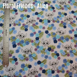 Custom Fabric - Floral Friends Alien
