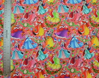 Custom Fabric - Princess Holiday