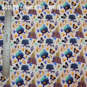 Custom Fabric - 50th DW Celebration White