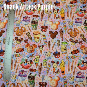 Custom Fabric - Snack Attack Purple
