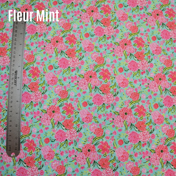 Custom Fabric - Floral - Fleur Mint