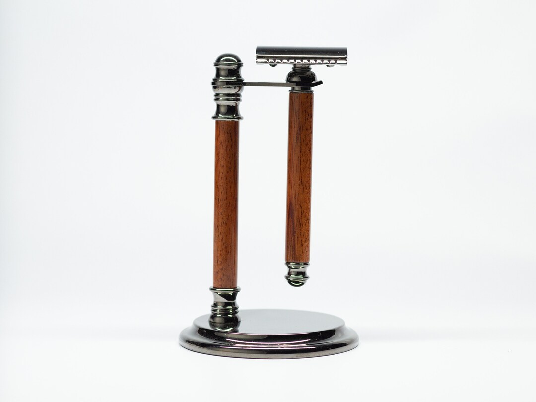 Mahogany Safety Razor With Stand Handmade Razor for Men and Etsy