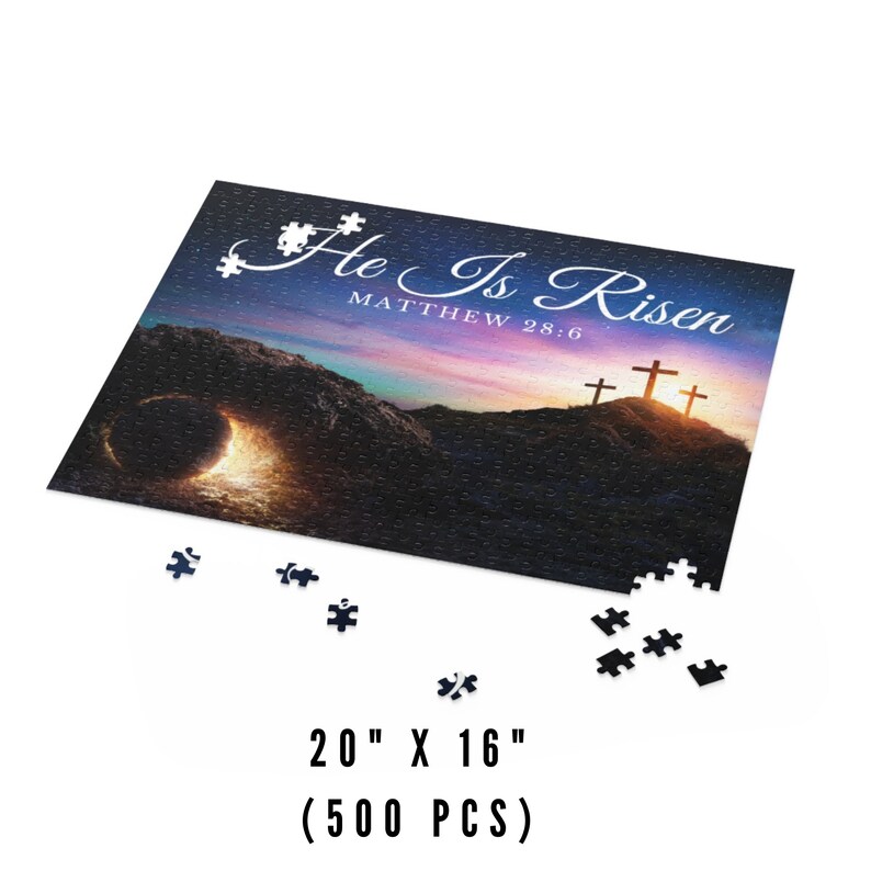 Matthew 28:6 Jesus is Risen Puzzle 120, 252, 500-piece, Christian ...