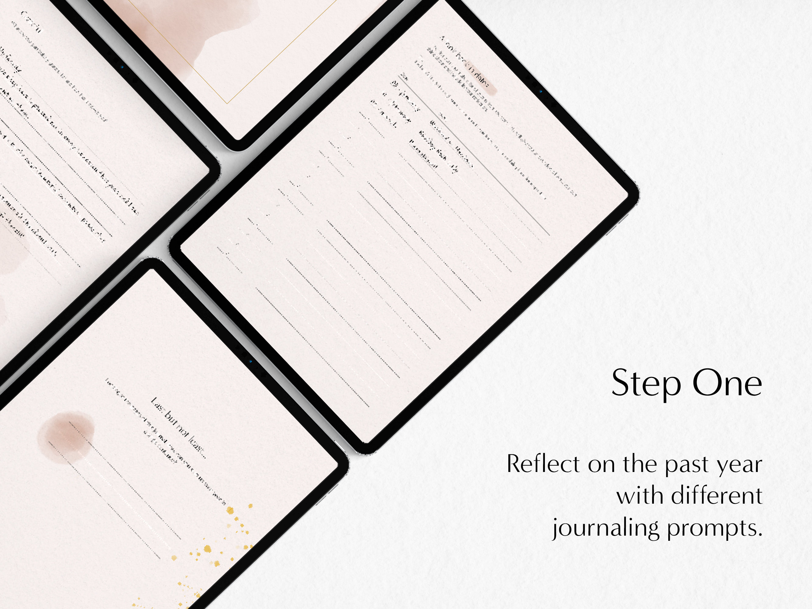 Year in Review Template & New Years Resolution , Yearly Goal Planner , Bundle, Goal Planner