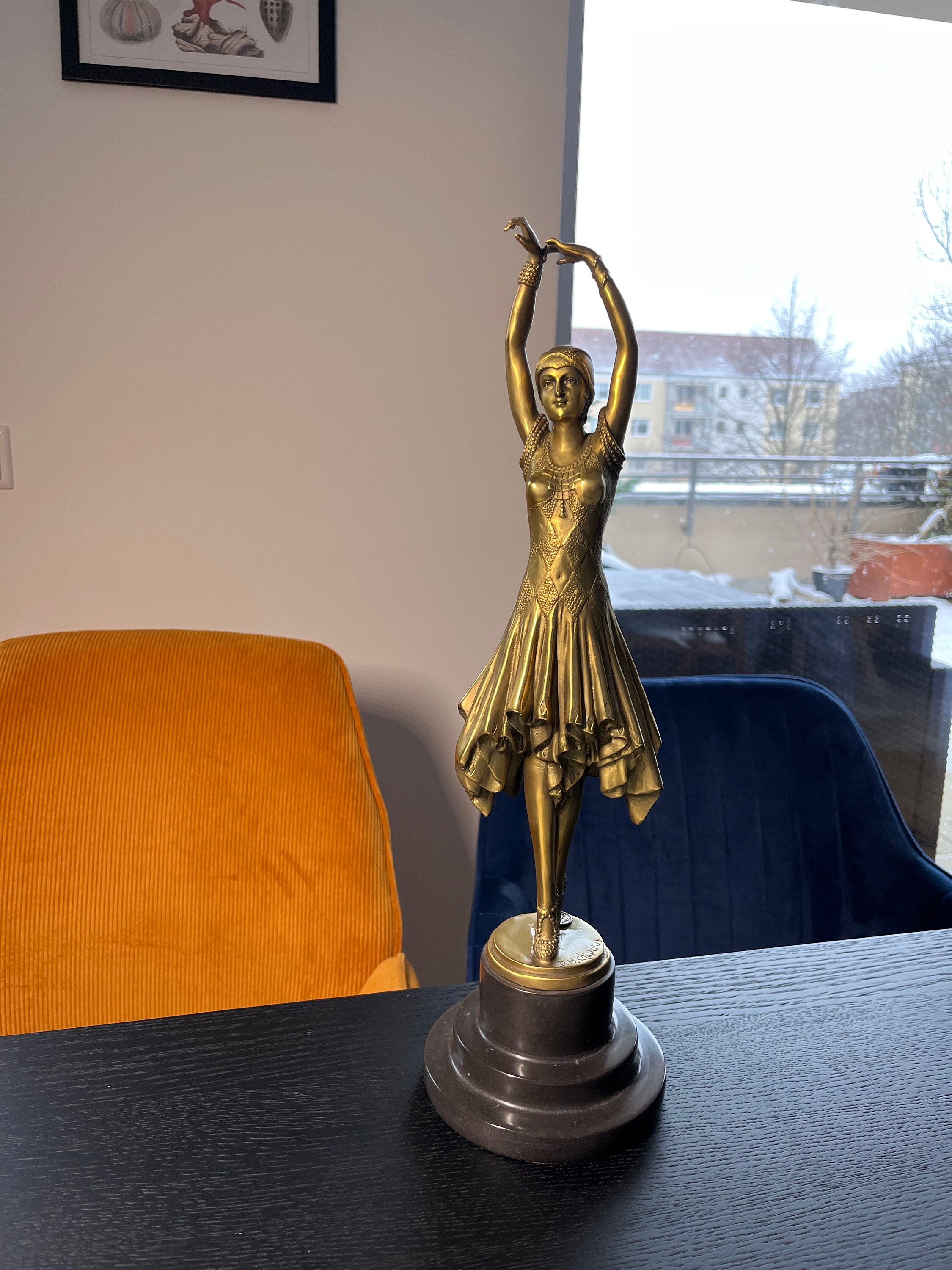 ブロンズ像 神 D.H. CHIPARUS DANCER アールデコ 彫刻家 【公式通販】