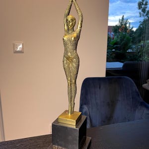 Bronzefigur Tänzerin Chiparus Art deco mit Signatur 48cm