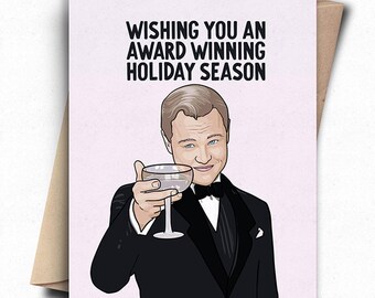 Carte de vœux drôle, carte de Noël de culture pop pour meilleur ami, carte meme drôle pour le père Noël secret, carte de célébration du nouvel an