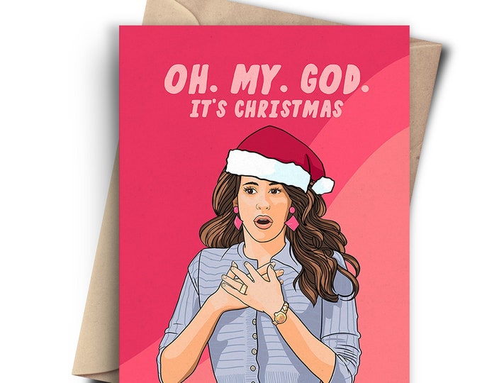 Funny Christmas Card Friends Holiday Card - Pop Culture Card For Best Friend, Coworkers