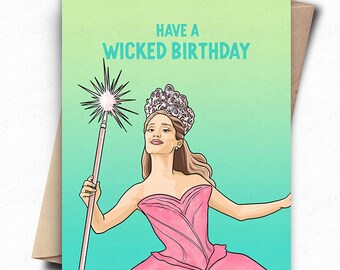 Wicked-verjaardagskaart - grappige verjaardagskaart uit de popcultuur voor beste vriendin, vrouw en moeder