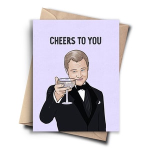 Carte de félicitations à votre santé - carte de mariage drôle de culture pop, carte de fiançailles meme, carte d'anniversaire importante pour papa, meilleur ami, mari