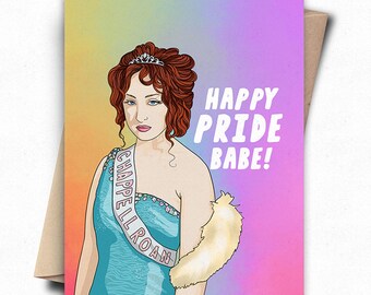 Fijne Pride-babe! Grappige feestkaart popcultuur - LGBTQ Queer Love-kaart voor beste vriend, partner, zoon, dochter - kaart lesbische popsterren