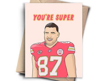 Funny Love Card - Pop Culture Friendship Card, Football Greeting Card for Boyfriend, Husband, Friend, Coworker