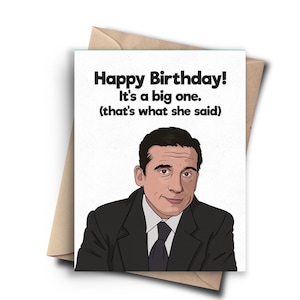 Carte d'anniversaire amusante pour petit ami, petite amie - c'est ce qu'elle a dit