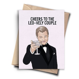 Carte de mariage amusante, carte de fiançailles de la culture pop pour les nouveaux conjoints, couples, carte de douche nuptiale meme, carte de baby shower